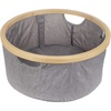 image:imageFoldable Bamboo Laundry Hamper without Lid  Decor Essentials for Any Room  Medium  Circular  GreenGray