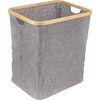 image:imageFoldable Bamboo Laundry Hamper without Lid  Decor Essentials for Any Room  Medium  Rectangular  BrownGray
