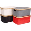 image:imageFoldable Bamboo Laundry Hamper without Lid  Decor Essentials for Any Room  Small  Rectangular  WhiteAssortment with Lid