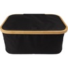 image:imageFoldable Bamboo Laundry Hamper without Lid  Decor Essentials for Any Room  Small  Rectangular  WhiteBlack with Lid
