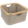 image:imageFoldable Bamboo Laundry Hamper without Lid  Decor Essentials for Any Room  Small  Square  BrownBrown