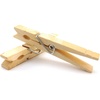 image:imageHeavy Duty Natural Wood Clothes Pins for Crafts Clothes and More  48 Count  BambooMNNatural Wood