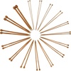 image:imageJubileeYarn 125 Single Point Bamboo Knitting Needles Set  15 Sizes 2mm10mm  Carbonized BrownCarbonized Brown