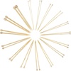 image:imageJubileeYarn 125 Single Point Bamboo Knitting Needles Set  15 Sizes 2mm10mm  Carbonized BrownNatural