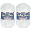 image:imageJubileeYarn Baby Bear Yarn  100gSkein Chunky Polyester Faux Fur  Shades of Blue  4 Skeins01 White