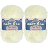 image:imageJubileeYarn Baby Bear Yarn  100gSkein Chunky Polyester Faux Fur  Shades of Blue  4 Skeins02 Ivory