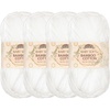 image:imageJubileeYarn Baby Soft Bamboo Cotton Yarn  50gSkein  Sand Cliff Brown  4 Skeins210 Cotton White