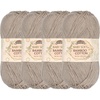 image:imageJubileeYarn Baby Soft Bamboo Cotton Yarn  50gSkein  Sand Cliff Brown  4 Skeins215 Sand Cliff Brown