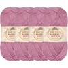 image:imageJubileeYarn Baby Soft Bamboo Cotton Yarn  50gSkein  Sand Cliff Brown  4 Skeins217 Cotton Candy