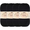 image:imageJubileeYarn Baby Soft Bamboo Cotton Yarn  50gSkein  Watermelon  4 Skeins211 Midnight Black