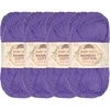 image:imageJubileeYarn Baby Soft Bamboo Cotton Yarn  50gSkein  Watermelon  4 Skeins6001 Mulberry