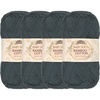 image:imageJubileeYarn Baby Soft Bamboo Cotton Yarn  50gSkein  Watermelon  4 Skeins6002 Sea Grey