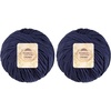 image:imageJubileeYarn Bamboo Cotton Chunky Yarn  100gBall  Almond Milk  2 Balls214 Cold Night Blue