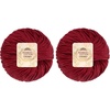 image:imageJubileeYarn Bamboo Cotton Chunky Yarn  100gBall  Almond Milk  2 Balls216 Red Hot Red
