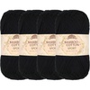 image:imageJubileeYarn Bamboo Cotton Sport Yarn  50gSkein  Red Hot Red  4 Skeins211 Midnight Black