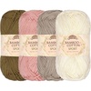 image:imageJubileeYarn Bamboo Cotton Sport Yarn  50gSkein  Shades of Purple  4 SkeinsShades of Neutral Tones