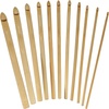 image:imageJubileeYarn Bamboo Crochet Hooks Set  95 25cm  Carbonized Brown  11 SizesNatural