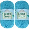 image:imageJubileeYarn Bamboo Dynasty Yarn  50gSkein Fingering Weight Bamboo Rayon  09 Cream  4 Skeins04 Azure Blue