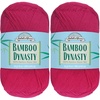 image:imageJubileeYarn Bamboo Dynasty Yarn  50gSkein Fingering Weight Bamboo Rayon  09 Cream  4 Skeins05 Hot Pink