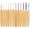 image:imageJubileeYarn Bamboo and Metal Crochet Hooks  Carbonized Brown  8pc SetNatural
