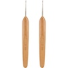 image:imageJubileeYarn Crochet Hooks wBamboo Handle  US G6  Carbonized Brown  2pc SetCarbonized Finish