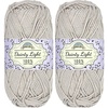 image:imageJubileeYarn Dainty Light Yarn  100gSkein Worsted Cotton  Moon Beam  4 Skeins110 Vapor Grey