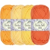 image:imageJubileeYarn Dainty Light Yarn  100gSkein Worsted Cotton  Shades of Pink  4 Skeins93 Shades of Yellow