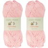 image:imageJubileeYarn Delightfully Bold Yarn  100gSkein Worsted Bamboo Rayon  Pink Dust  2 Skeins01 Pink Dust