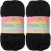 image:imageJubileeYarn Delightfully Plump Yarn  100gSkein Super Chunky Bamboo Rayon  Pink Dust  2 Skeins11 Pitch Black
