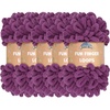 image:imageJubileeYarn Fun Finger Loops Yarn  100gSkein Jumbo Polyester  Dusty Maroon  5 Skeins040 Berry Blast