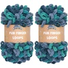 image:imageJubileeYarn Fun Finger Loops Yarn  100gSkein Jumbo Polyester  Iris  4 Skeins020 Poseidon