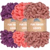 image:imageJubileeYarn Fun Finger Loops Yarn  100gSkein Jumbo Polyester  Ktrinos  3 Skeins080 Valentnou
