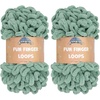 image:imageJubileeYarn Fun Finger Loops Yarn  100gSkein Jumbo Polyester  Rose Dawn  4 Skeins038 Hunter