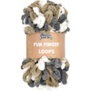 image:imageJubileeYarn Fun Finger Loops Yarn  100gSkein Jumbo Polyester Team Spirit  Orange Navy Tan  3 Skeins007 Brown Grey White