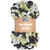 image:imageJubileeYarn Fun Finger Loops Yarn  100gSkein Jumbo Polyester Team Spirit  Orange Navy Tan  3 Skeins026 Silver Tan Black