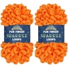 image:imageJubileeYarn Fun Finger Sparkle Loops Yarn  Polyester Jumbo Loop Yarn  100gSkein  Rose Dawn  2 Skeins1359 Orange Peel