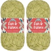image:imageJubileeYarn Fun and Funky Yarn  100gSkein Chunky Bamboo Rayon  Waterfall  2 Skeins930 Lime Ice