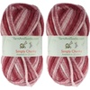 image:imageJubileeYarn Halo Fables Yarn  100gSkein Bulky Polyester  North Wind Sun  2 Skeins07 Cherry