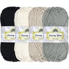 image:imageJubileeYarn Lacery Yarn  100gSkein Chunky Cotton  Shades of Green  4 Skeins98 Shades of Grey
