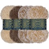 image:imageJubileeYarn Luxe Fluff Yarn  100gSkein Chunky Polyester Faux Fur  Heron  2 SkeinsShades of Brown