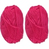 image:imageJubileeYarn Mesh Fishnet Yarn  Chunky Acrylic  200gSkein  Purple  2 Skeins02 Hot Pink