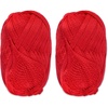 image:imageJubileeYarn Mesh Fishnet Yarn  Chunky Acrylic  200gSkein  Purple  2 Skeins04 Red