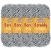 image:imageJubileeYarn Scrubby Dish Yarn  50gSkein Dishcloth Polyester  Lime Green  4 Skeins104 Blushed Grey