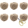 image:imageJubileeYarn Six Balls of Natural Jute Twine Craft String and One Pair of Scissors 1mm Thick 1350 feet 411 Meters Per PackageNatural