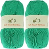 image:imageJubileeYarn Soft Touch Bamboo Rayon Yarn  100gSkein Fingering Acrylic Blend  Fair Skies  2 SkeinsSpring Green