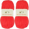 image:imageJubileeYarn Soft Touch Bamboo Rayon Yarn  100gSkein Fingering Acrylic Blend  Fair Skies  2 SkeinsTangelo