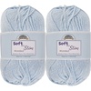 image:imageJubileeYarn Soft and Slim Worsted Yarn  100gSkein Bamboo Rayon Wool Blend  Glacier Blue  2 Skeins213 Glacier Blue