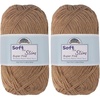 image:imageJubileeYarn Soft and Slim Yarn  50gSkein Bamboo Rayon Wool Blend  Pegasus  2 Skeins9912 Milk Chocolate