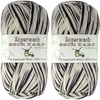 image:imageJubileeYarn Superwash Sock Yarn  Wool Fingering Baby Weight  Eggshells and Charcoal  2x100g Skeins