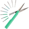 image:imageJubileeYarn TSA Compliant PenStyle Portable Travel Scissors  Living Coral Charcoal amp Purple  3 Scissors EachSage  Turquoise   Green